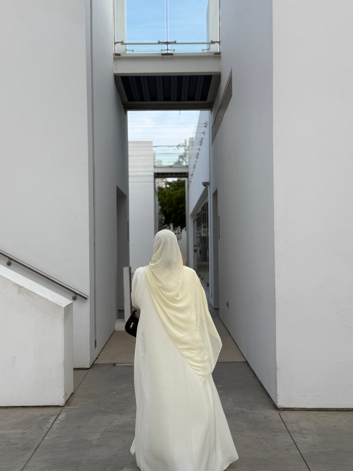 Butter Yellow 3-Piece Abaya Set