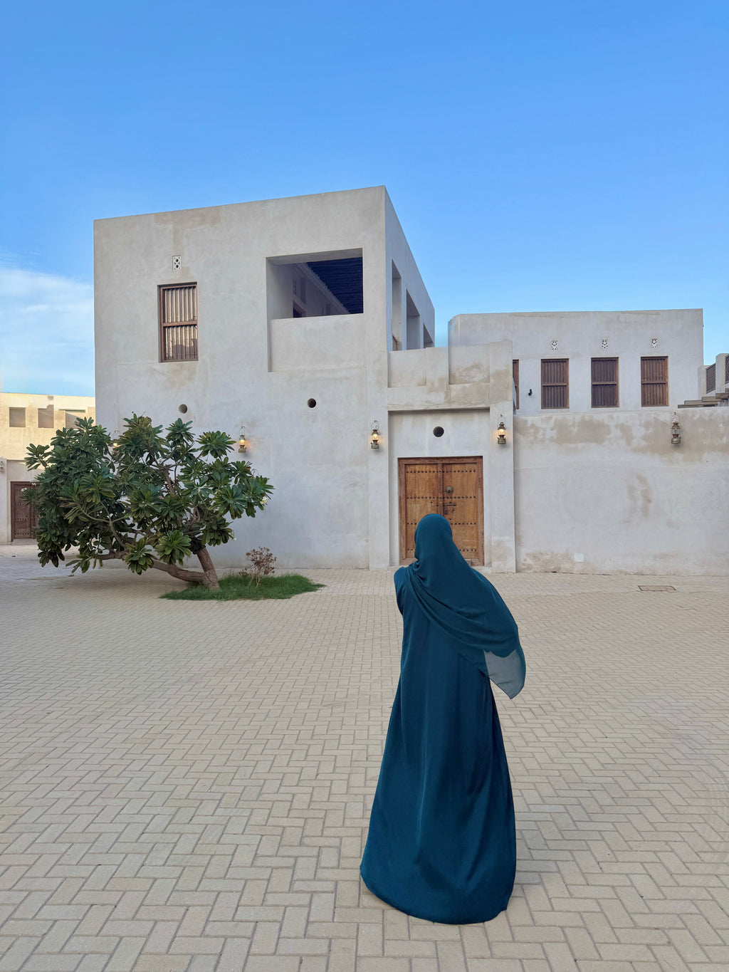 Teal 3-Piece Abaya Set