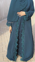 Teal 3-Piece Abaya Set