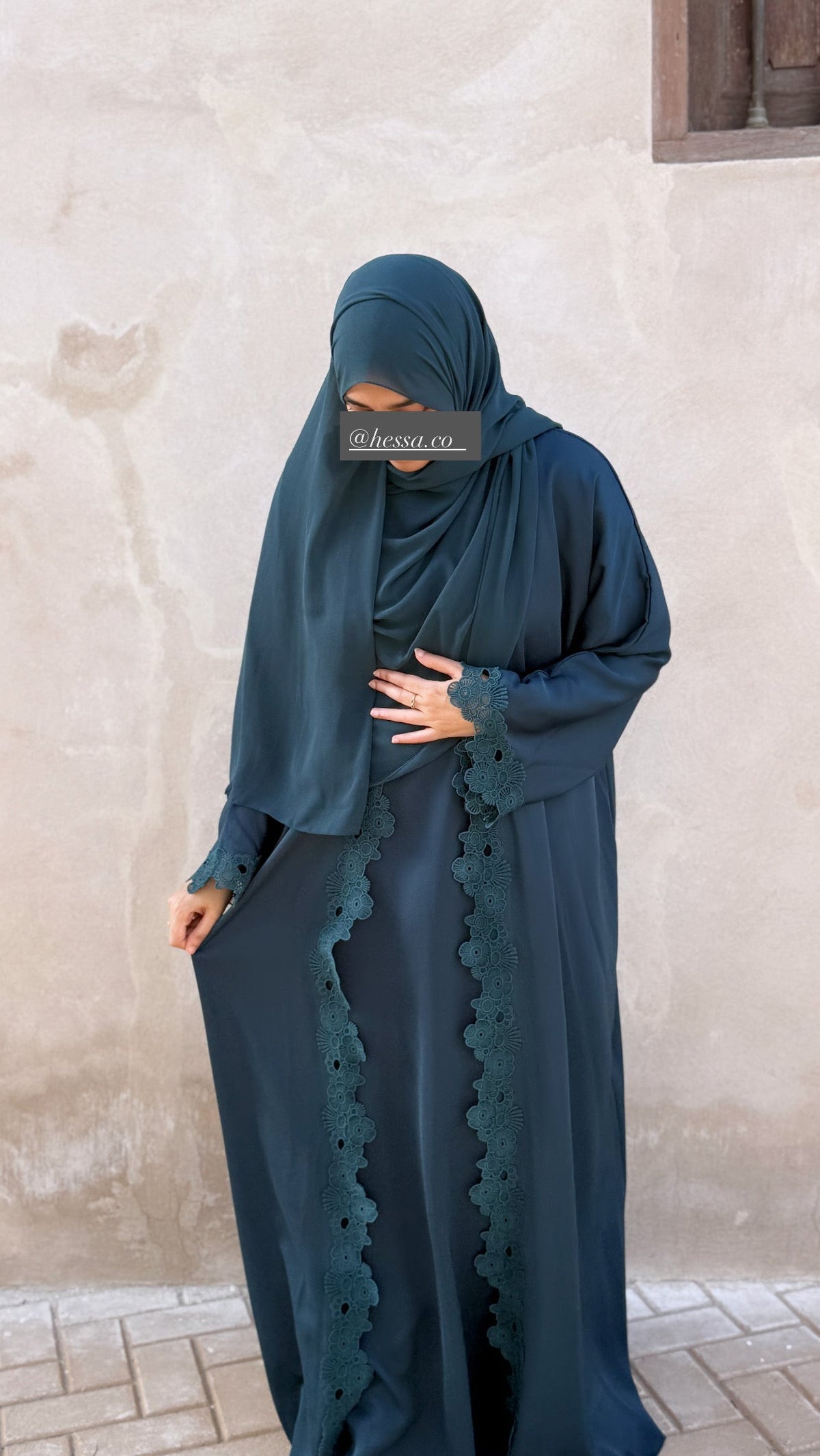Teal 3-Piece Abaya Set