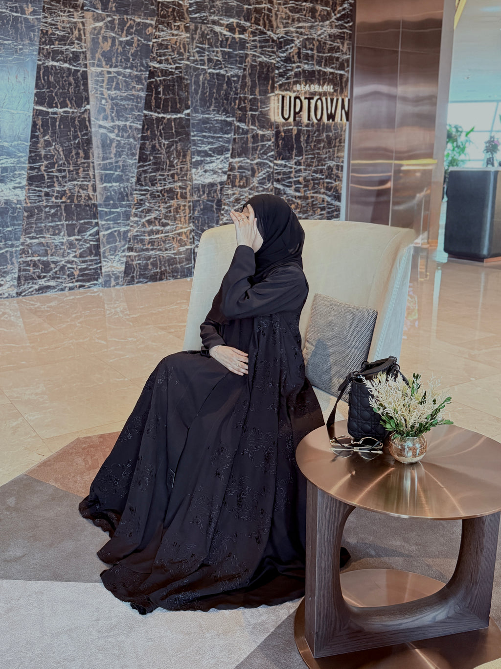 Premium Embroidered Black Abaya – Signature Edit