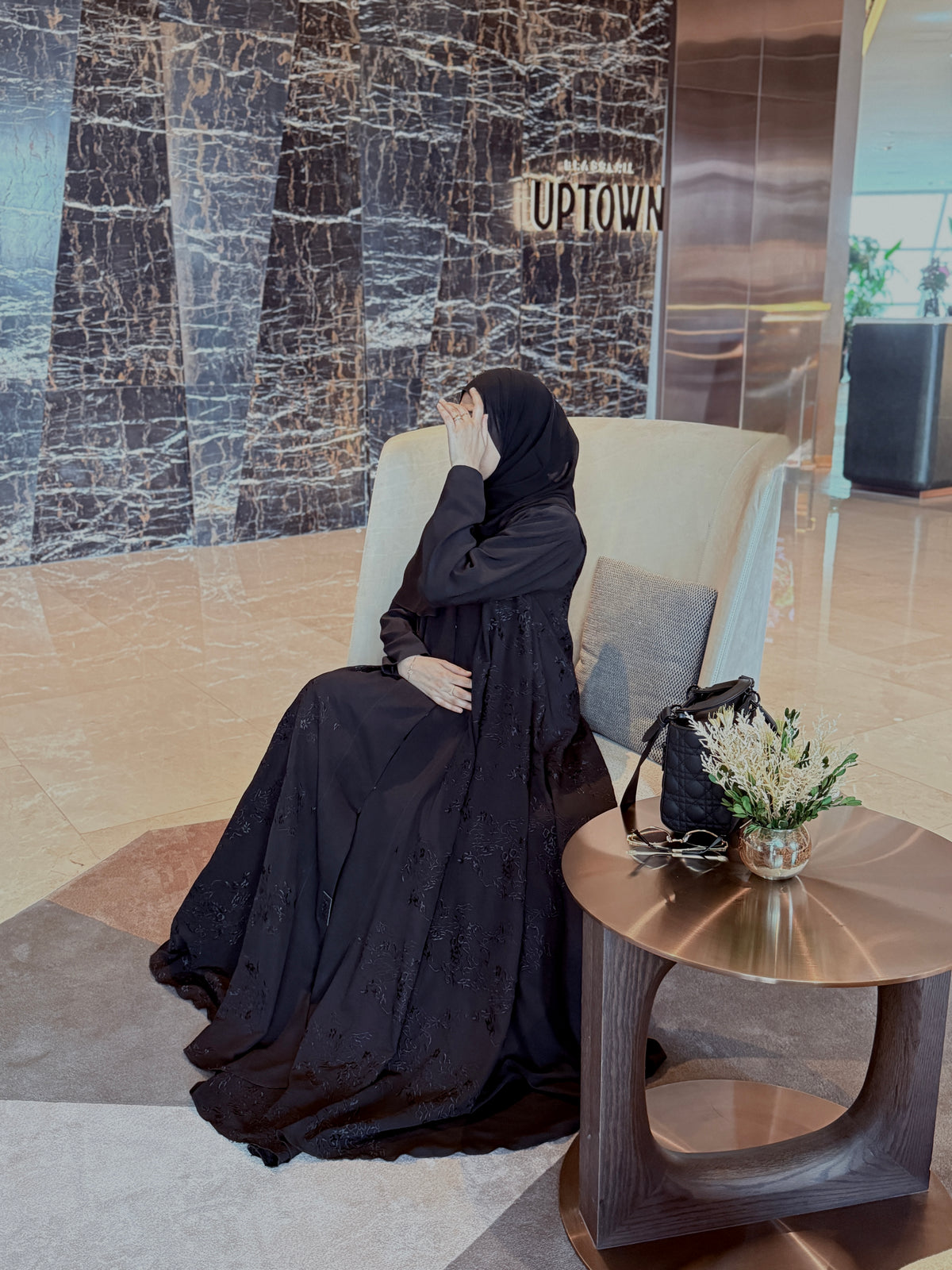 Premium Embroidered Black Abaya – Signature Edit