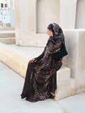 Noir Pebble Print Abaya