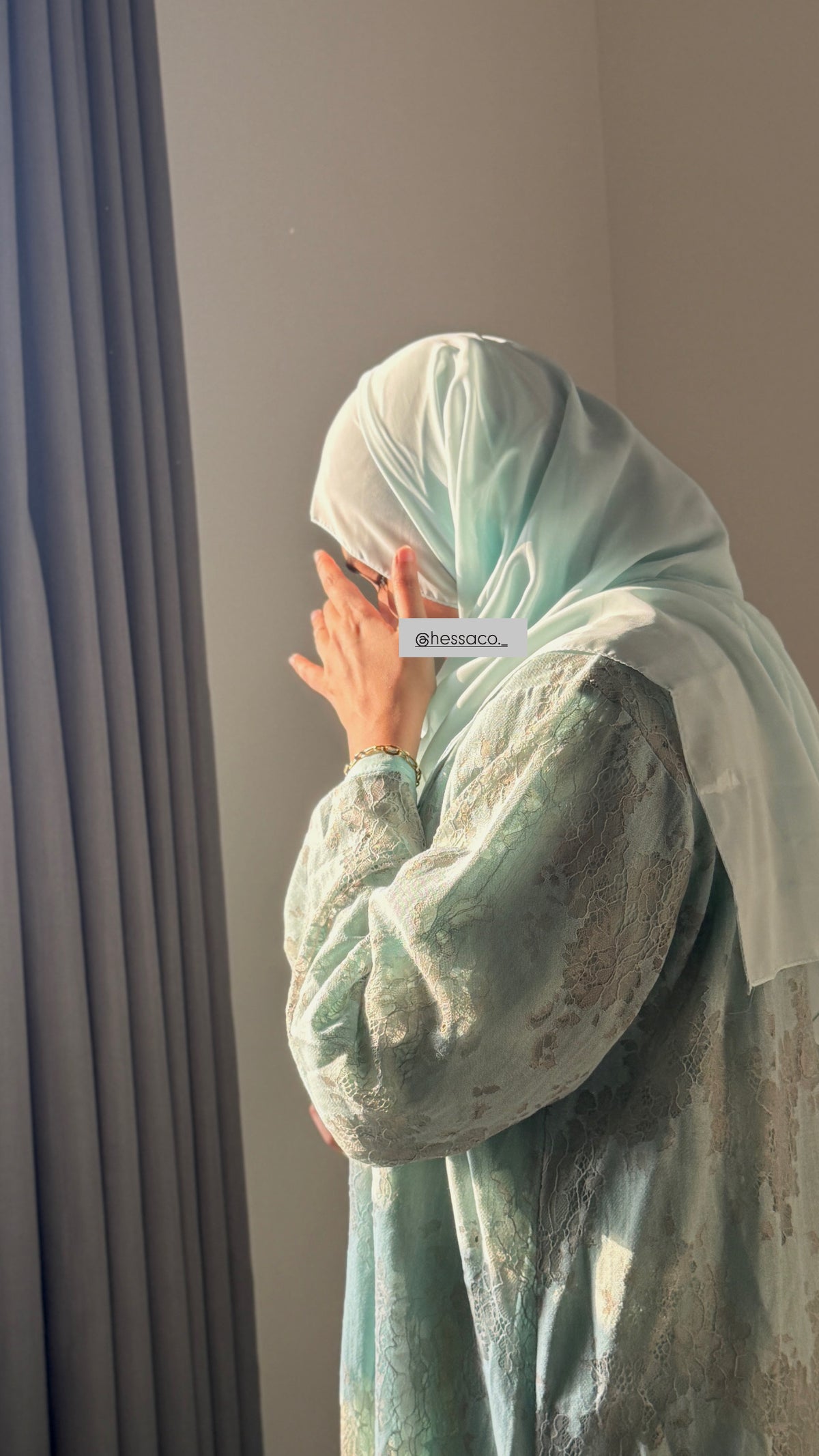 Lace Linen Abaya – Pastels Edition